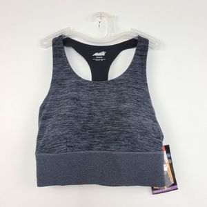 *3/$25 NWT Avia Active Long Line Sports Bra Small Grey Flannel Heather